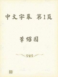 中文字幕 第1页